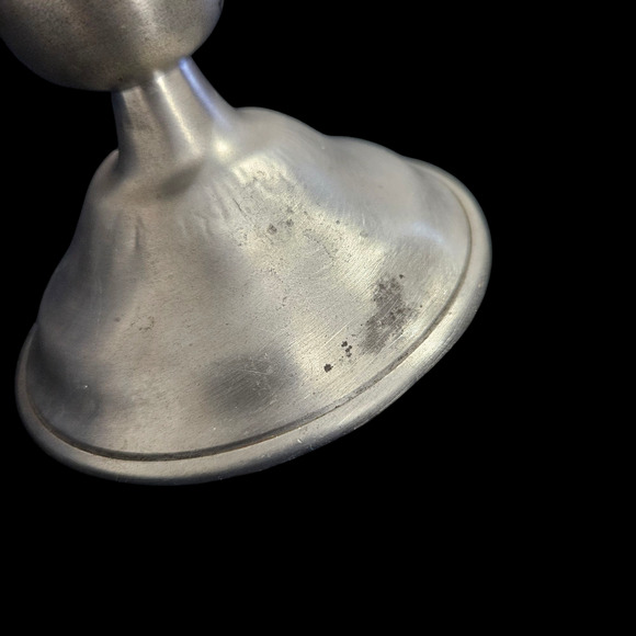 Kirk Pewter 153 Candlestick Holders Pair Vintage Mid Century Modern Set - Picture 2 of 3